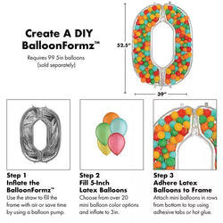 Silver BalloonFormz Number Foil Balloon