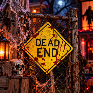 Dead End Hanging Sign Metal