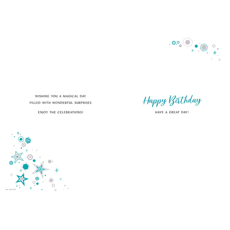 Wishing You A Happy Birthday Greeting Card 9in X 6in