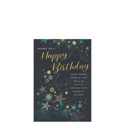 Wishing You A Happy Birthday Greeting Card 9in X 6in