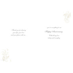 Anniversary With Love Greeting Card 9in X 6in