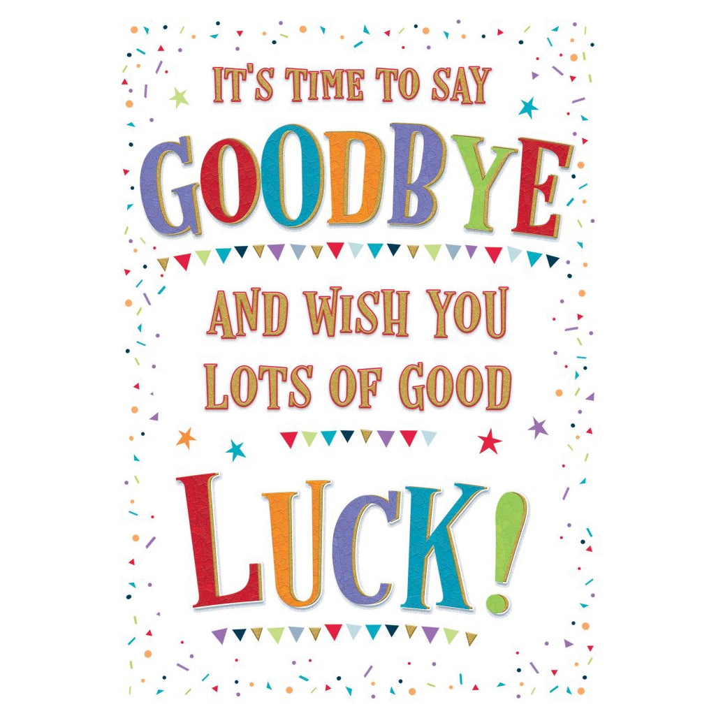 Huge Hugs Goodbye and Good Luck Greeting Card 17.5in X 12.5in