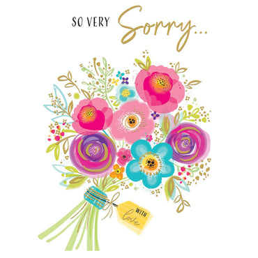 Huge Hugs Sorry Flower Bunch Greeting Card 17.5in X 12.5in