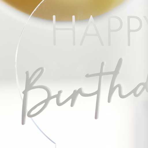 Acrylic Happy Birthday Cake Topper