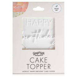 Acrylic Happy Birthday Cake Topper