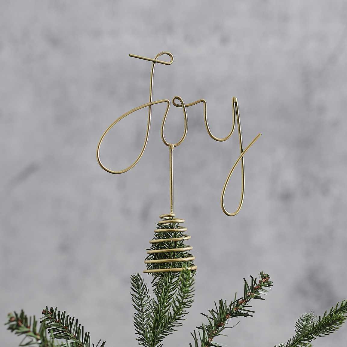 Joy Christmas Tree Topper
