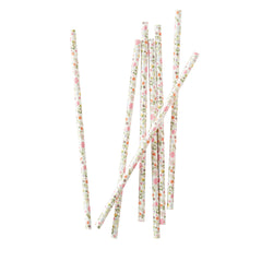 Ditsy Floral Paper Straws 25pcs