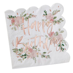 Ditsy Floral Happy Birthday Napkins