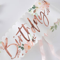 Ditsy Floral  It's My Birthday Party Sash