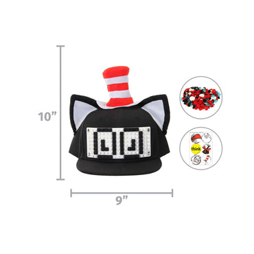 Dr. Seuss Bricky Blocks Build-On Cat in the Hat Snapback Hat Kit