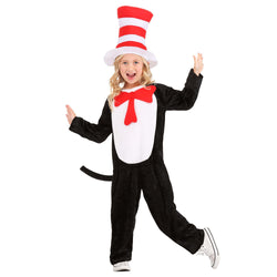Child Cat in the Hat Girls Dress Up Costume