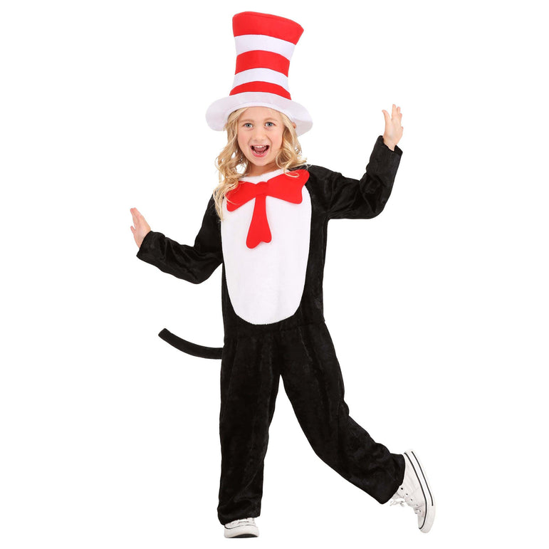 Child Cat in the Hat Girls Dress Up Costume