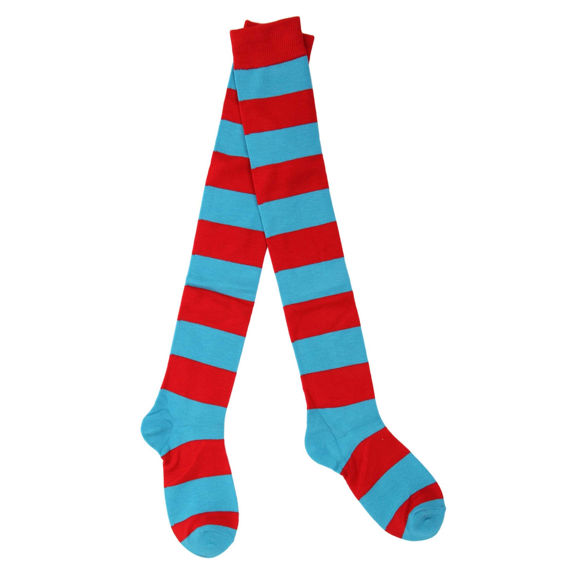 Adult Dr. Seuss Thing 1 & 2 Stripped Knee High Socks
