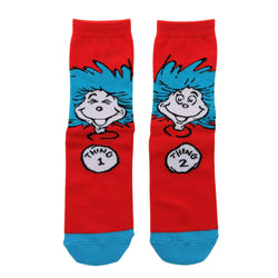 Dr. Seuss Thing 1 & 2 Crew Socks One Size