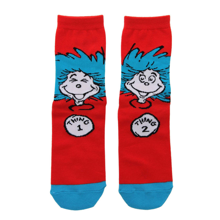 Dr. Seuss Thing 1 & 2 Crew Socks One Size