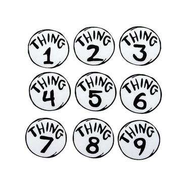Dr. Seuss Thing 1-9 Patches Set