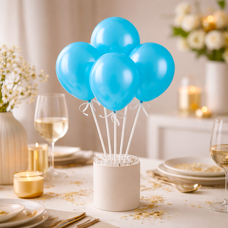 Luxury Tranquil Blue Latex Balloon 5inches 50pcs