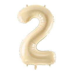 Beige Number 2 Foil Balloon 28x34in