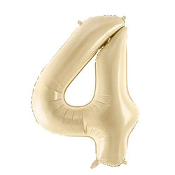 Beige Number 4 Foil Balloon 28x34in