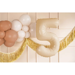 Beige Number 5 Foil Balloon 28x34in