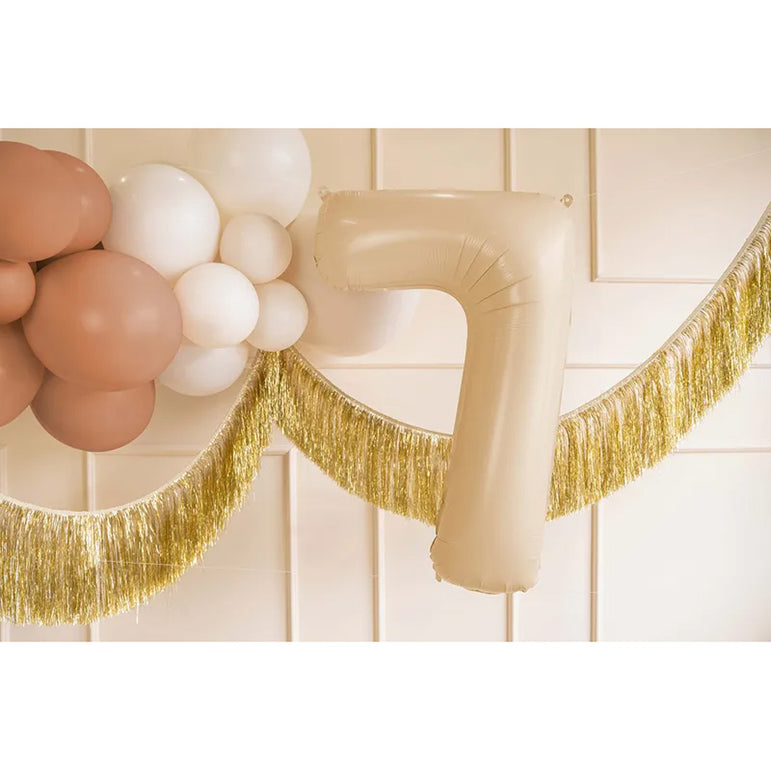 Beige Number 7 Foil Balloon 28x34in
