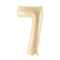 Beige Number 7 Foil Balloon 28x34in