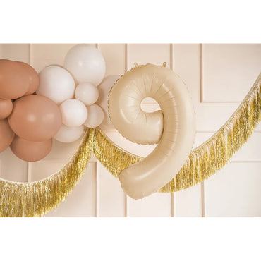 Beige Number 9 Foil Balloon 28x34in