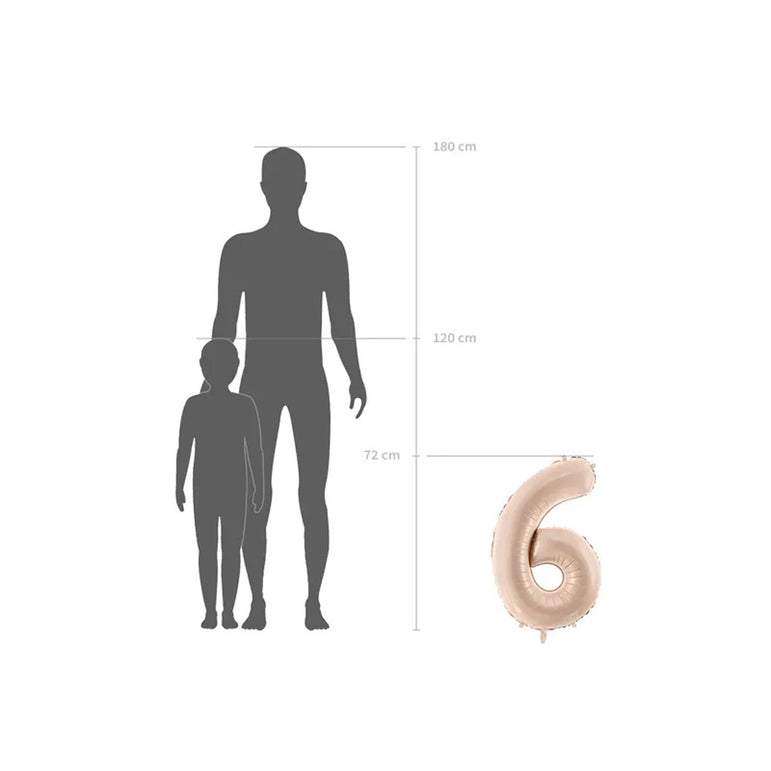 Beige Number 9 Foil Balloon 28x34in