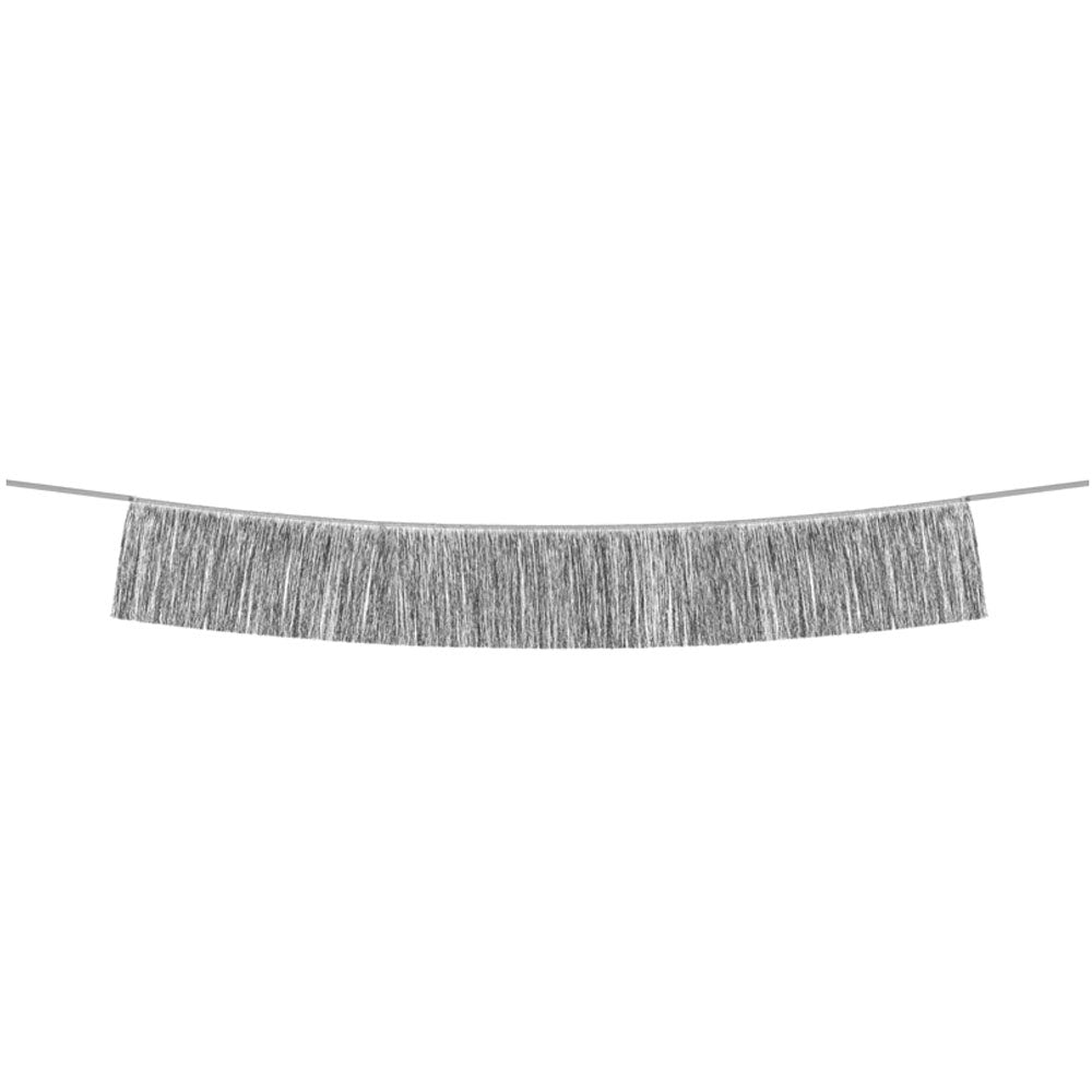 Silver Fringe Backdrop Garland Decoration 20cm