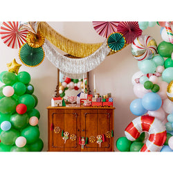 Silver Fringe Backdrop Garland Decoration 20cm