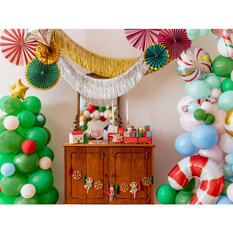 Silver Fringe Backdrop Garland Decoration 20cm