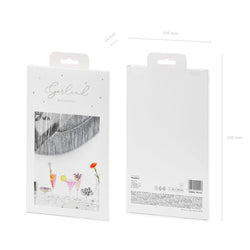 Silver Fringe Backdrop Garland Decoration 20cm