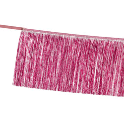 Pink Fringe Garland Decoration 20cm