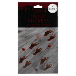 Halloween Red Blood Splatter & Footprint Floor Stickers