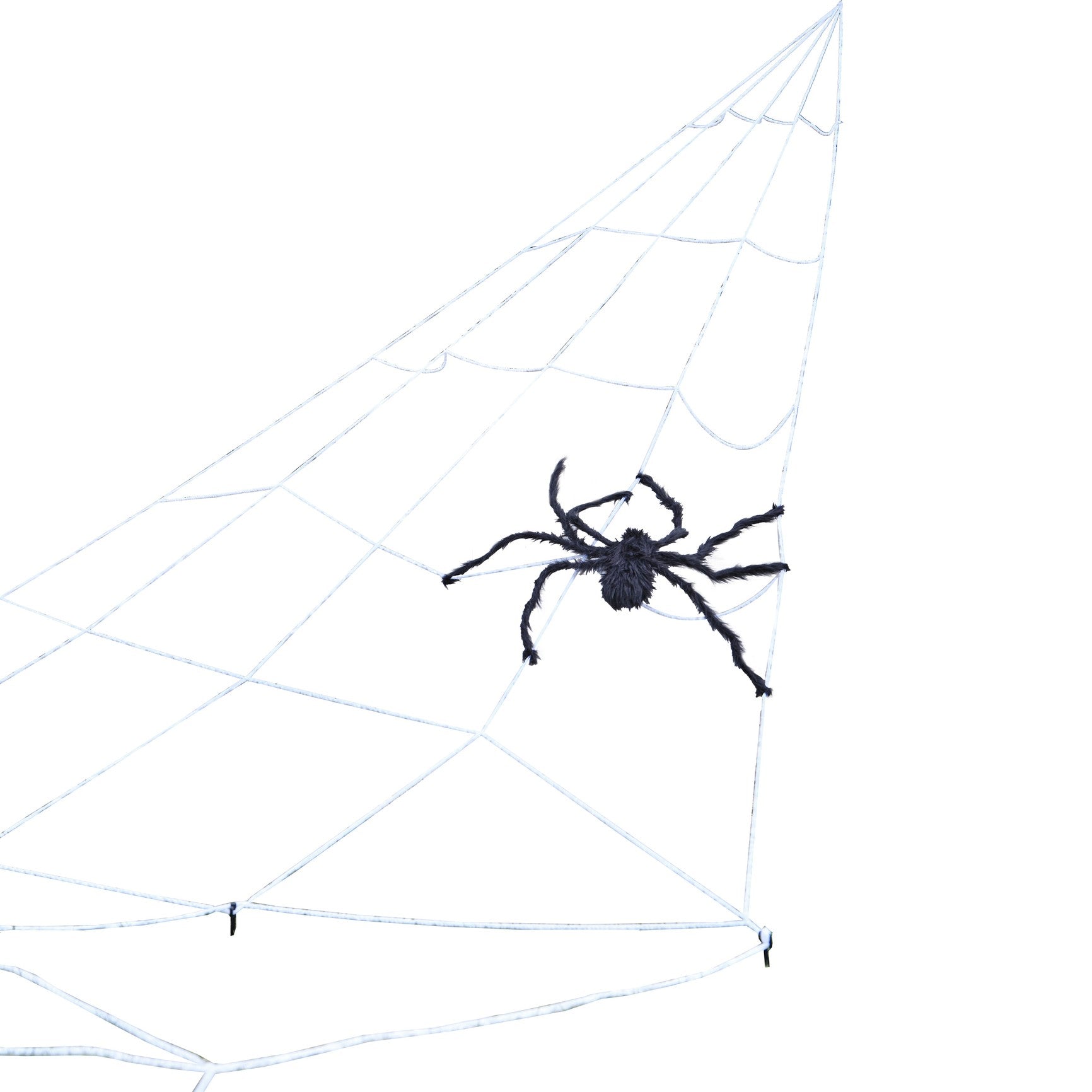 Halloween Giant Spider Web Decoration with Large Spider
