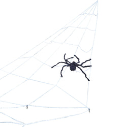 Halloween Giant Spider Web Decoration with Large Spider