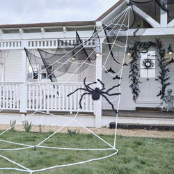 Halloween Giant Spider Web Decoration with Large Spider