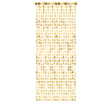 Christmas Trees Gold Party Curtain 100cm x 245cm