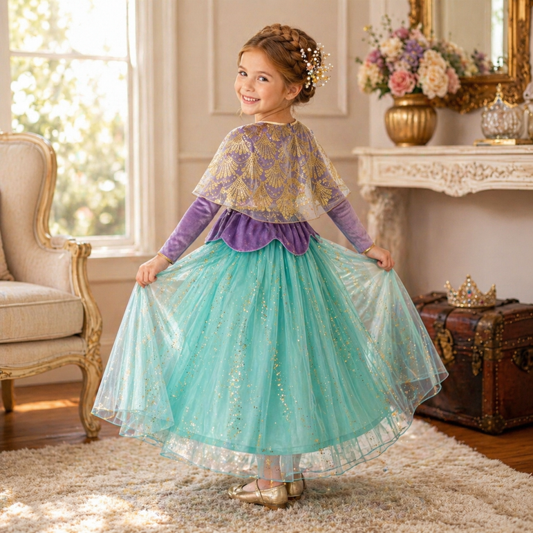 Shop Official Disney Golden Princess Ariel Prestige Dress Up Costume