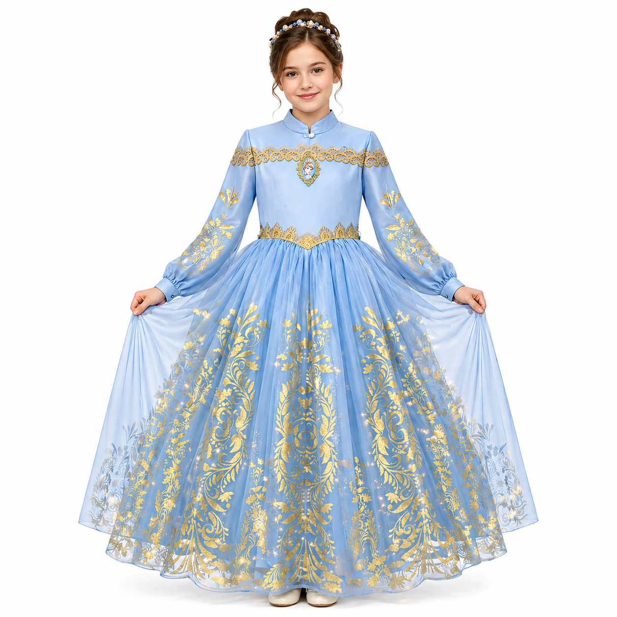strapless open back dress Shop Official Disney Golden Princess Cinderella Prestige Dress Up Costume