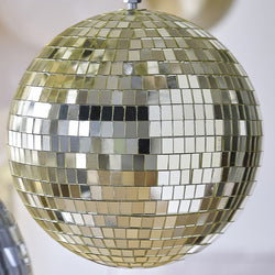Gold Disco Ball Hanging Decoration 20cm