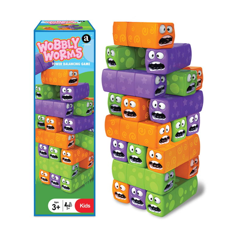 Wobbly Worms Tower Balancing Game