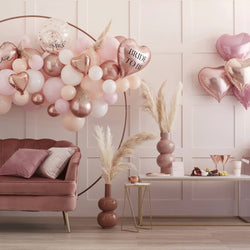 Blush Hen Balloon Cluster Rose Gold & Pink
