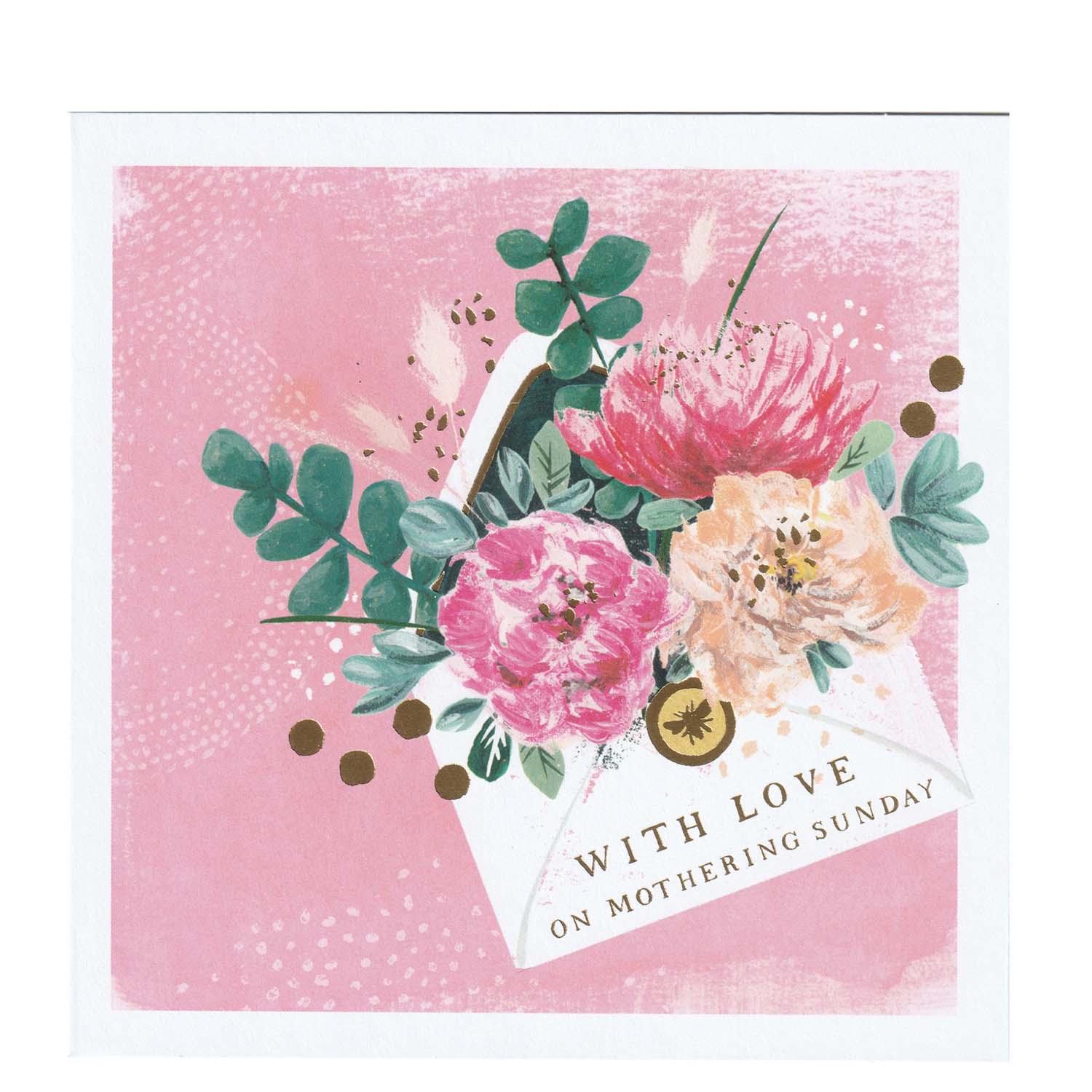 With Love On Mothering Sunday Mothers Day Greeting Card