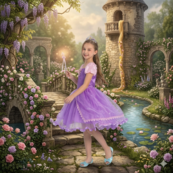 Child Rapunzel Deluxe Dress Costume