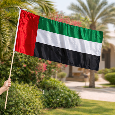 UAE Flag with Rod 17.7 x 35.5 inch (45 x 90 cm)