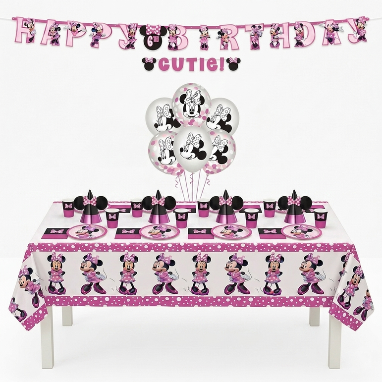 Minnie Mouse Forever Deluxe Party Kit for 8 Guests
