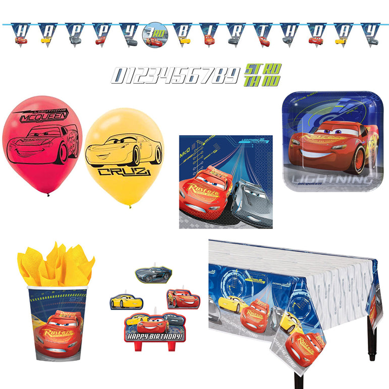 Cars 3 Deluxe Party Kit for 8 Guests