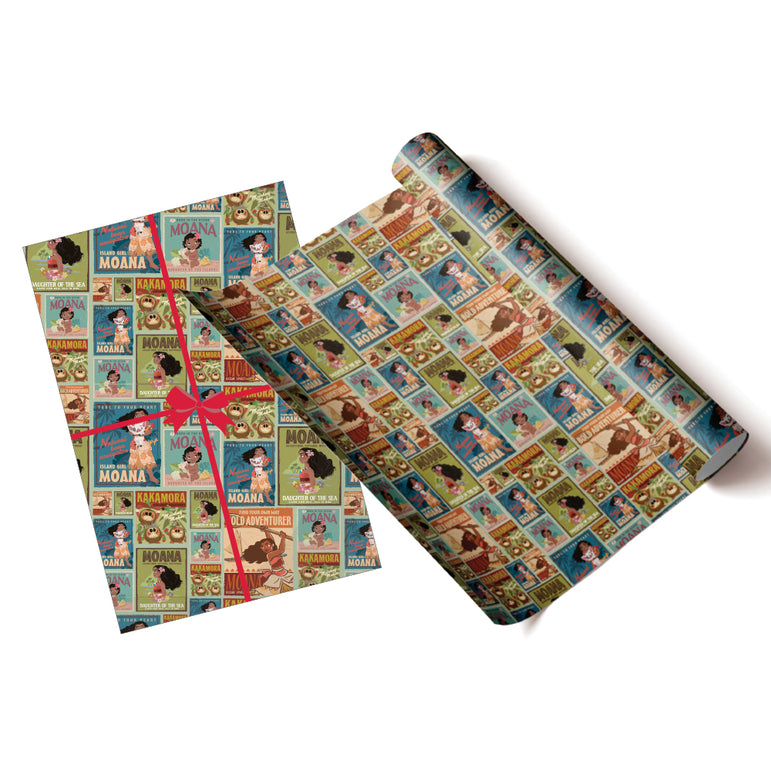Disney Moana Art Stamp Gift Wrap, 76x200cm