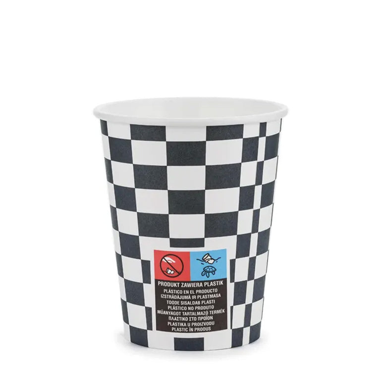 Checkered Flag Paper Cups 7oz 6pcs
